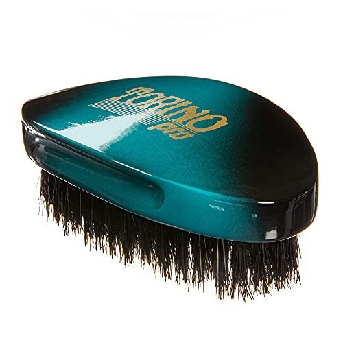 Medium Boar Bristle Curved Palm Brush for 360 Waves - Wave Cap & Durag Use