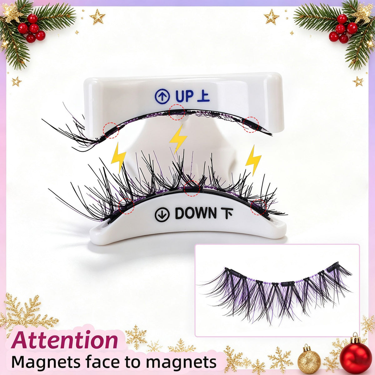 Magnetic False Eyelashes No Glue Reusable Dramatic Eye Makeup for Party Travel