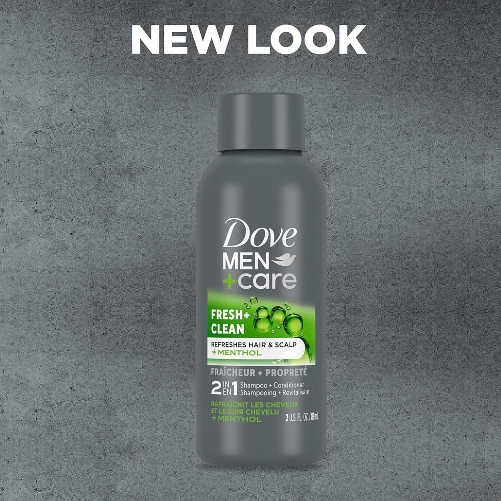 Men's Caffeine Infused 2-in-1 Strengthening Shampoo & Conditioner - 3 Fl Oz