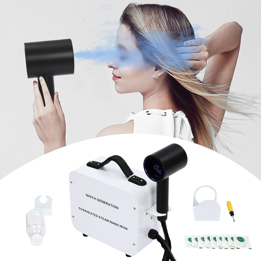 Nano Hair Steamer Spray Machine 1200W Blue Light Salon Hair Care Device