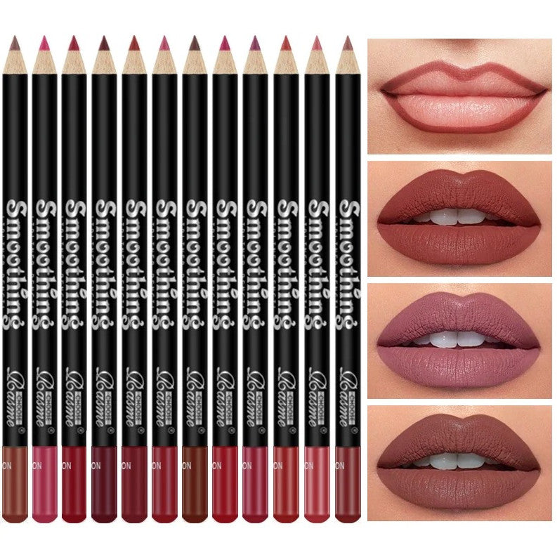 12-Piece Matte Lipstick and Lip Liner Set Long Lasting Makeup Kit for Valentines
