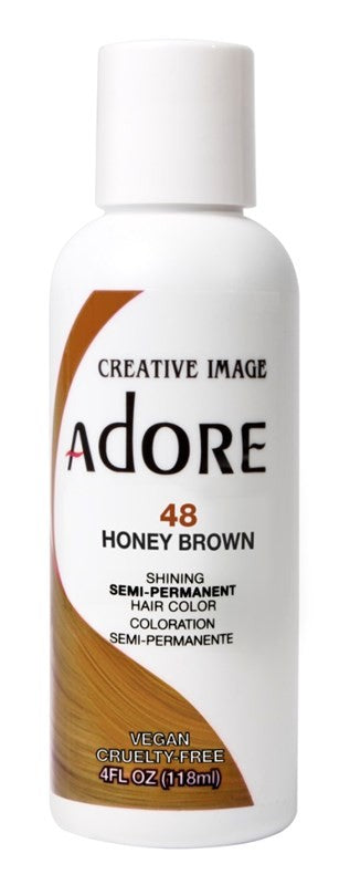 (3 Pack) Adore Semi-Permanent Hair Color #048 Honey Brown 4oz - No Ammonia, Peroxide