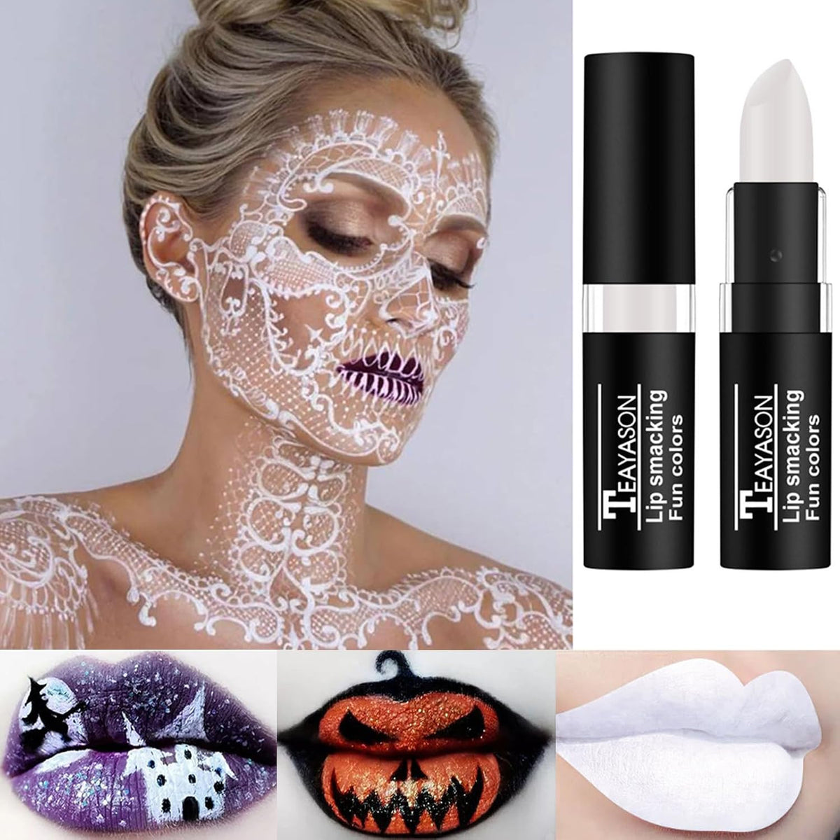Long-Lasting Matte Lipstick with Gothic & Halloween Colors - Non-Stick Lip Gloss