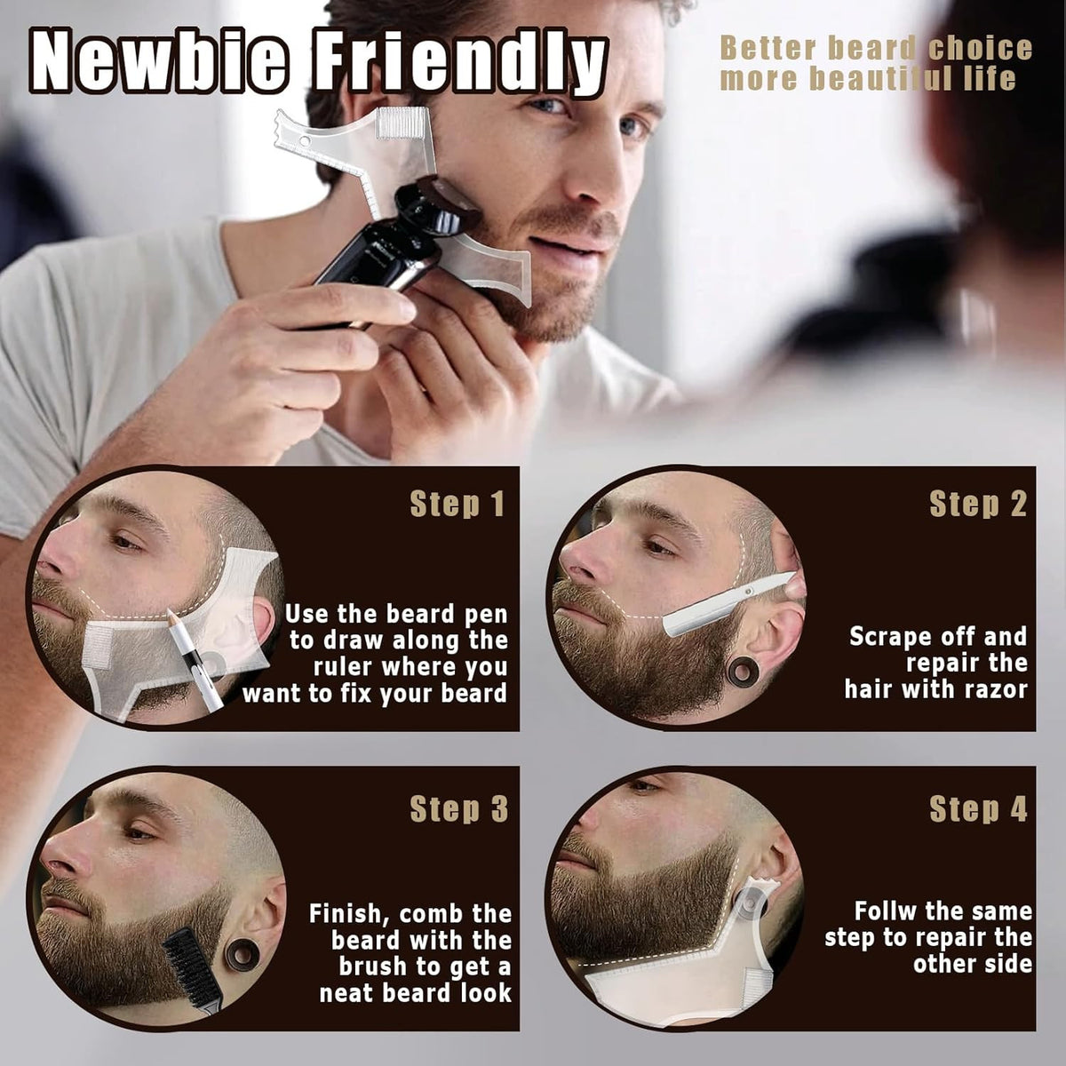 White Barber Pencil for Hairline & Beard Shaping - Precise Lineup Tool