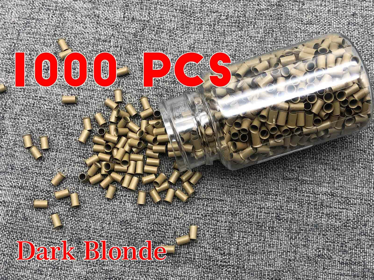 1000PCS Hair Extension Micro Link Beads Copper Tube Rings Jewelry