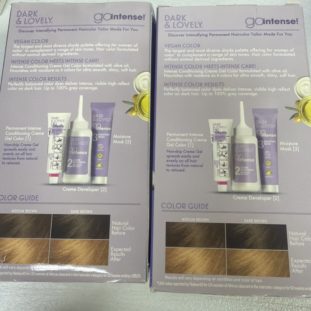 Dark & Lovely Go Intense Hair Color 10 Golden Blonde 2 Pack - Permanent Hair Dye