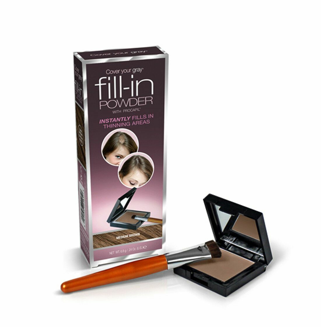 3-Pack Hair Concealer Powder for Thinning & Bald Spots - 8 Shades