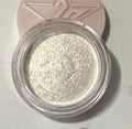 Icy White Eye Shadow with Gold and Silver Pearls - High-Gloss Eyeshadow