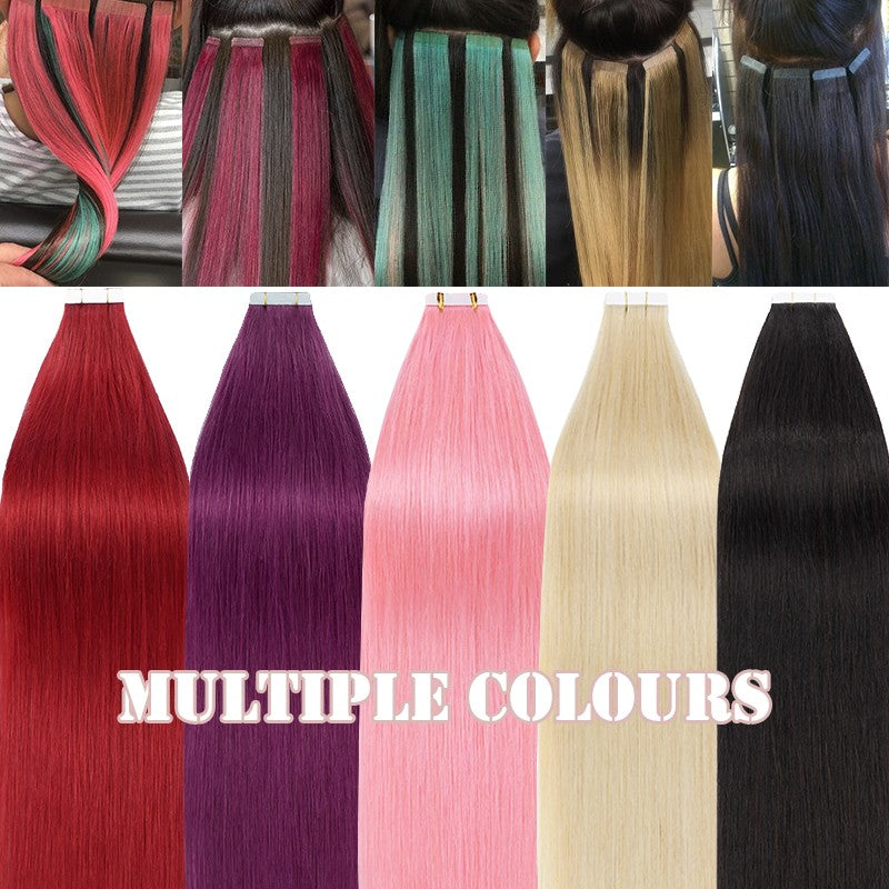 Remy Human Hair Extensions Tape-In Traceless Skin Weft 40PCS Multiple Lengths & Colors
