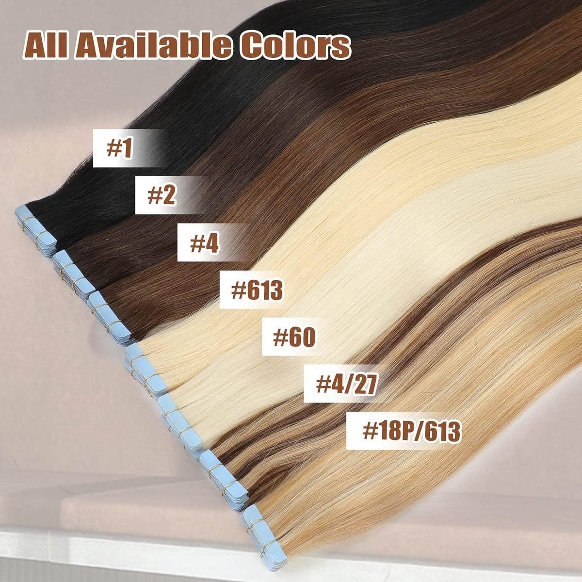 Invisible Skin Weft Tape-in Hair Extensions - Premium Remy Human Hair, Reusable & Seamless