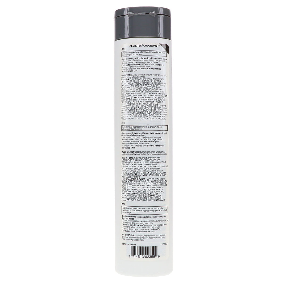 Colorwash Shampoo for Amber Copper Brown Hair 8.25 oz - Color-Treated Hair Care