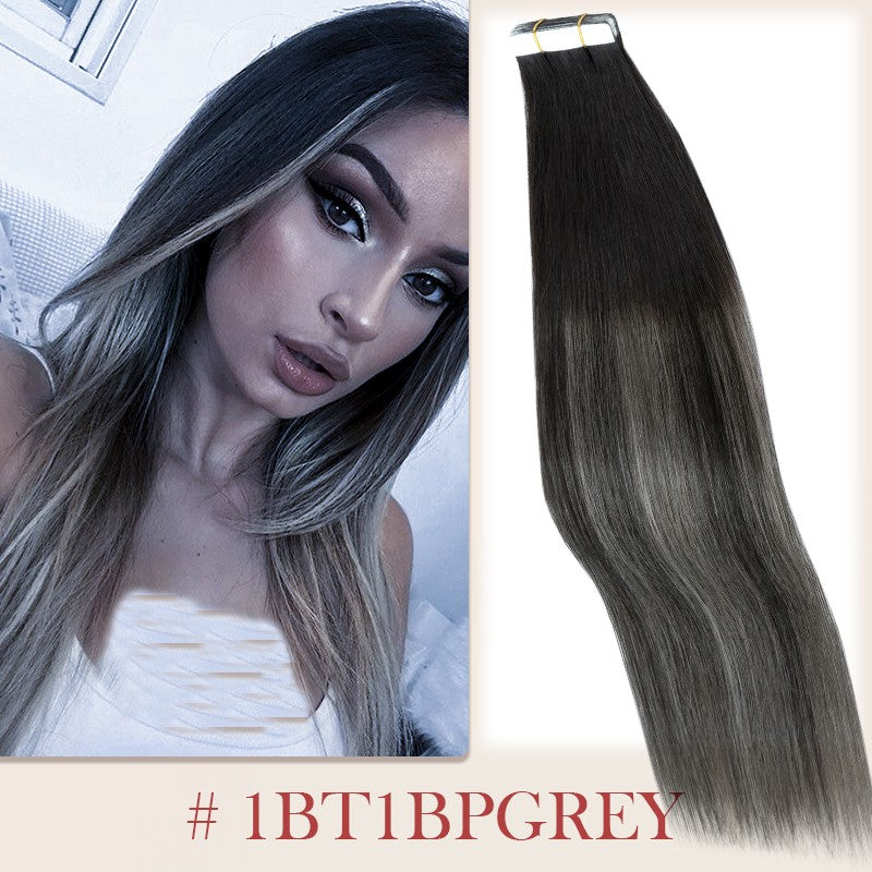100g Invisible Tape-In Hair Extensions Remy Human Hair Full Head Thick