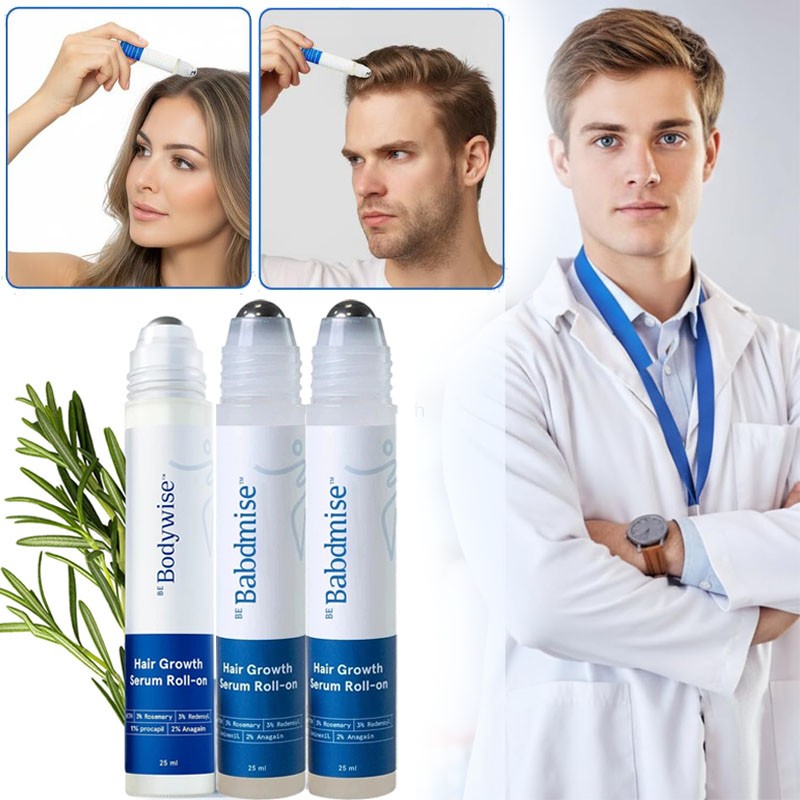Hair Growth Serum Roll-On with Rosemary & Redensyl - 25ml, Anti-Hair Loss Treatment