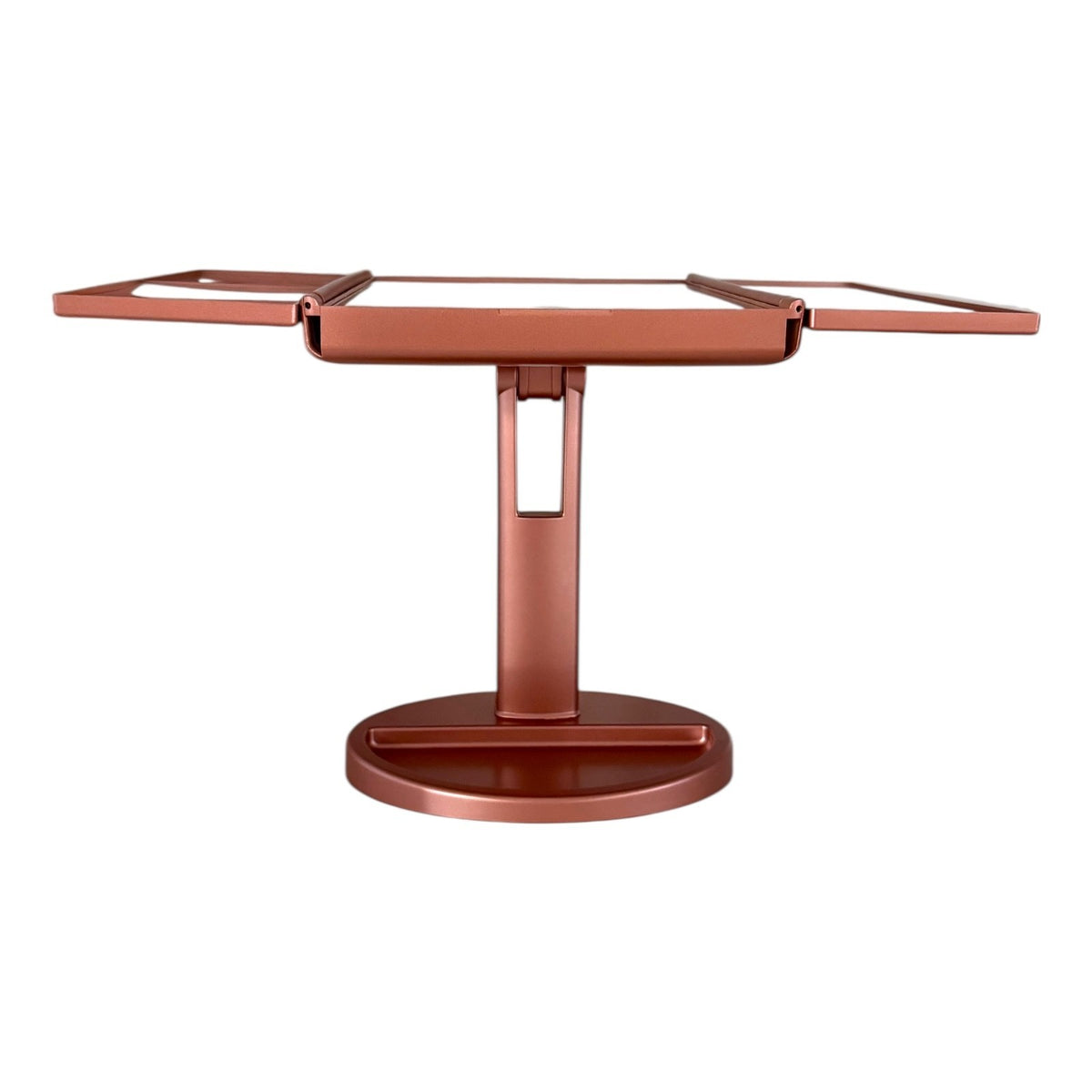 Tri-Fold Lighted Vanity Mirror with 22 LED, 1x 2x 3x Magnification, USB or Battery Powered, Rose Gold