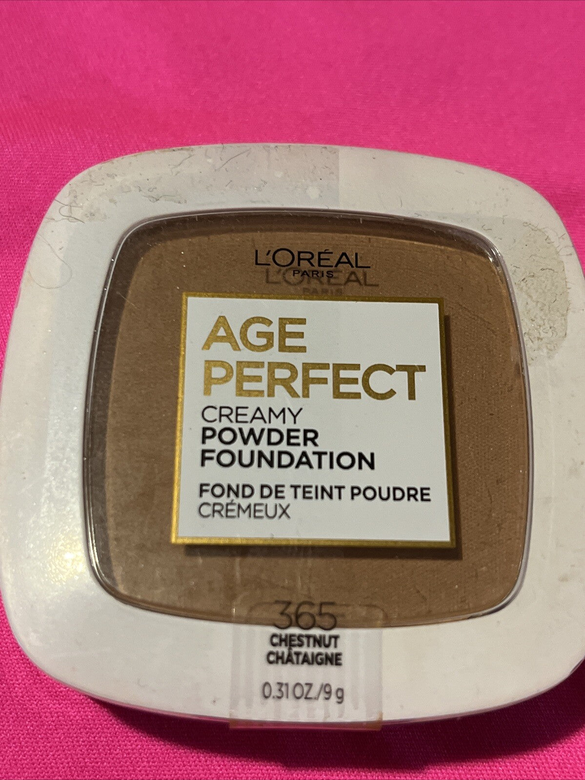 Creamy Powder Foundation Compact in Chestnut - Face Makeup for Mature Skin