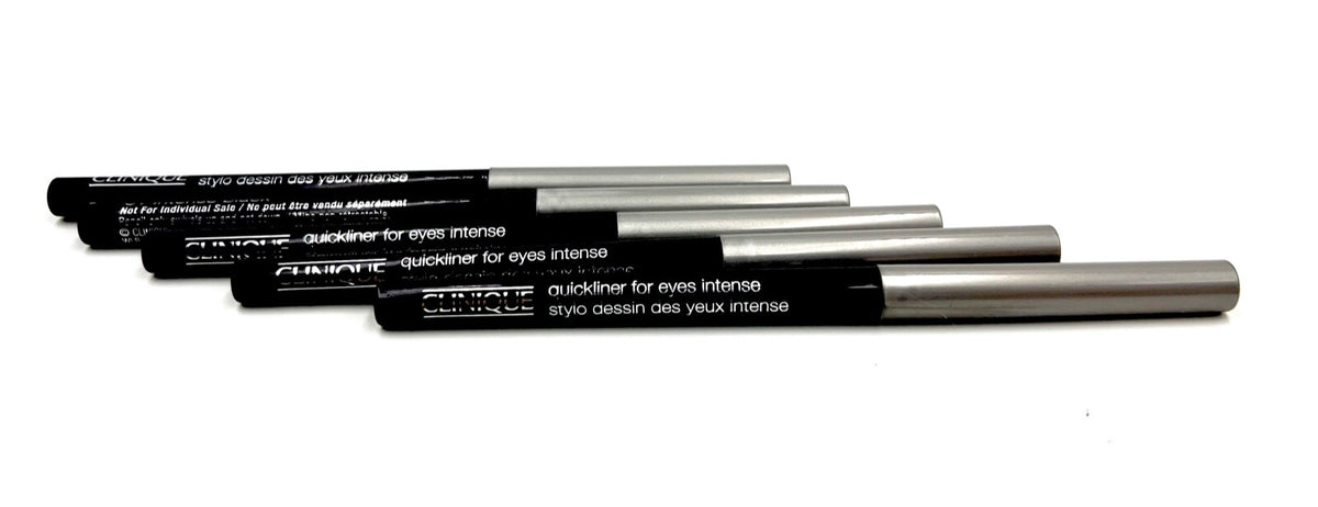 Lot of 5 Black Eyeliner Pencils for Eye Makeup - Clinique Quickliner Intense Black
