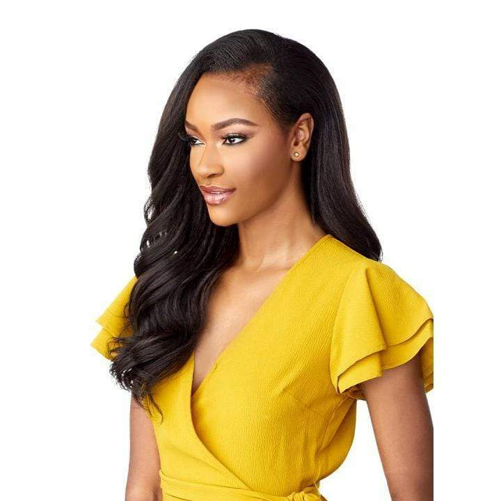 Synthetic Half Wig with Drawstring Cap - Textured Curl, Updo Style