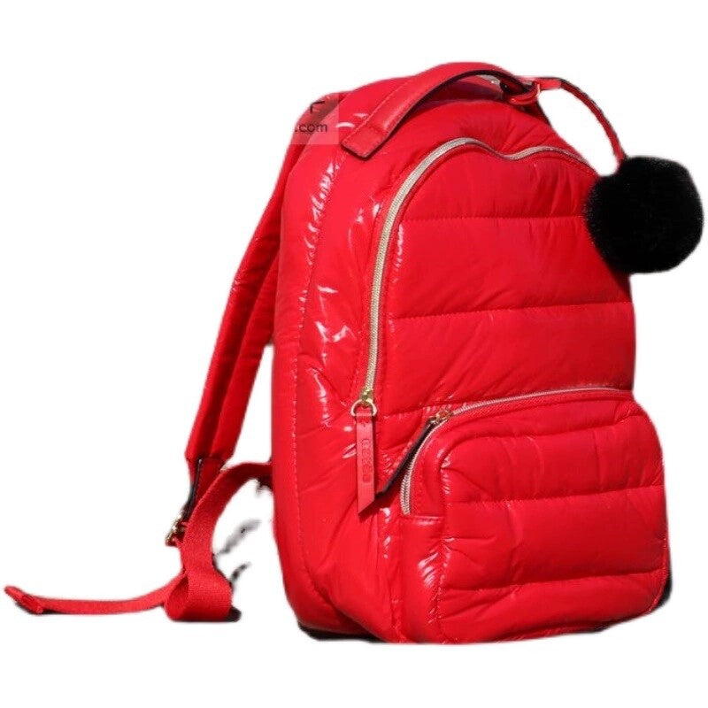 Estee Lauder Fluffy Backpack Makeup Bag - Red, Compact Travel & Storage