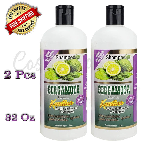 Keratina & Collagen Hair Shampoo Set - Reinforced with Rosemary Oil - 2 Pack 32Oz