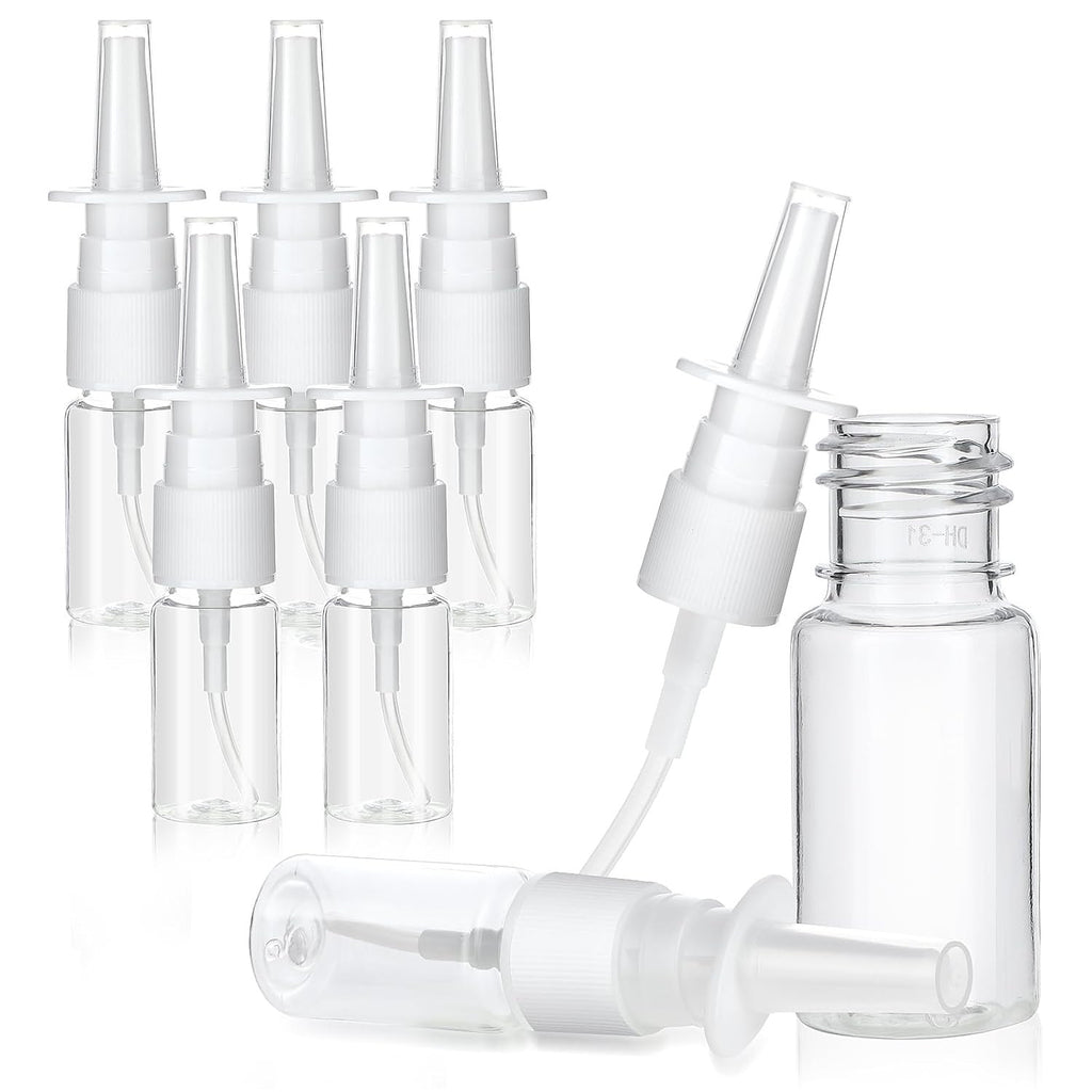 7 Pack 10ml Reusable Nasal Spray Bottles - Clear Small Empty Liquids Dispenser