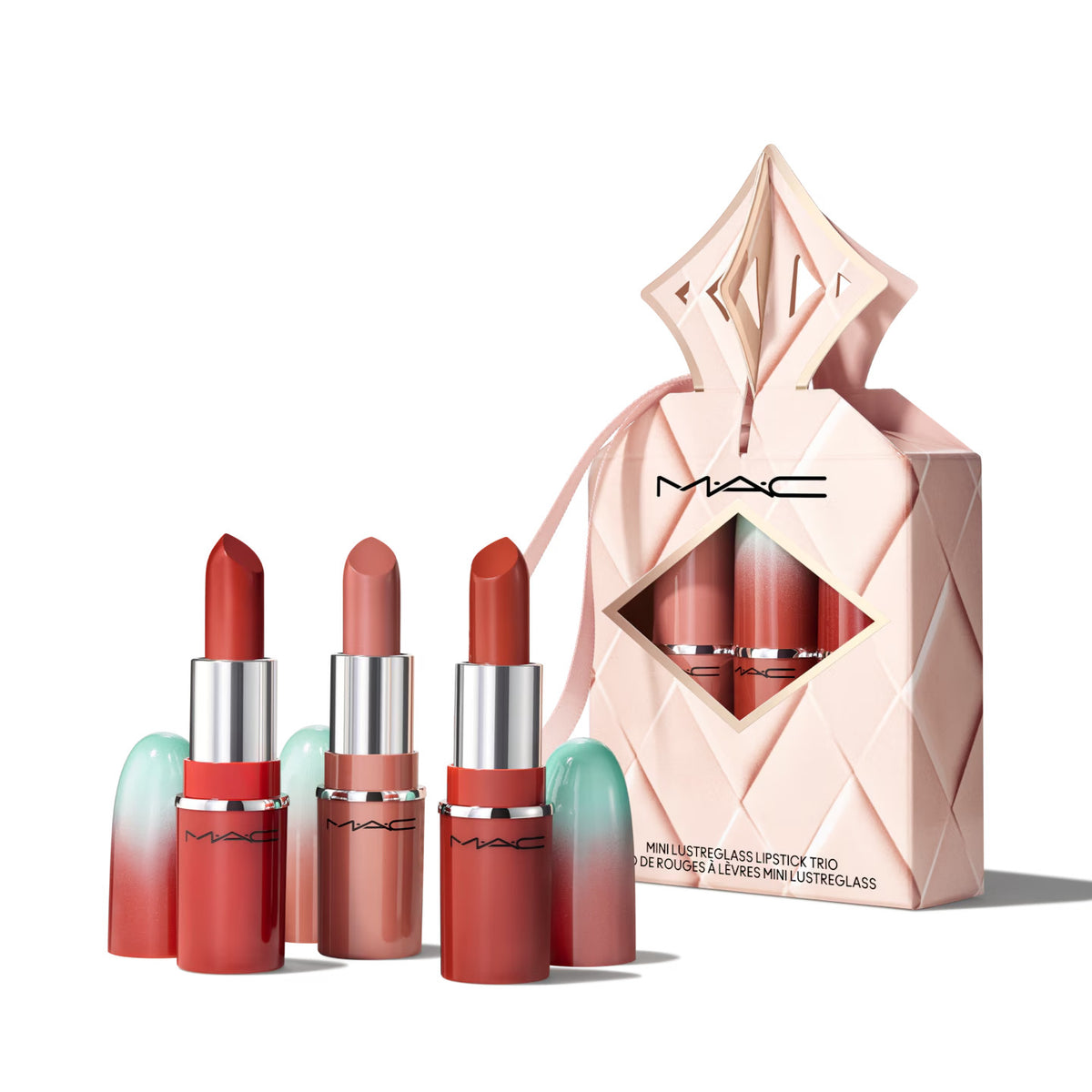 Mac Mini Lustreglass Lipstick Trio shades Spice It Up, Thanks, It’s MAC, Business Casual 1.5g each