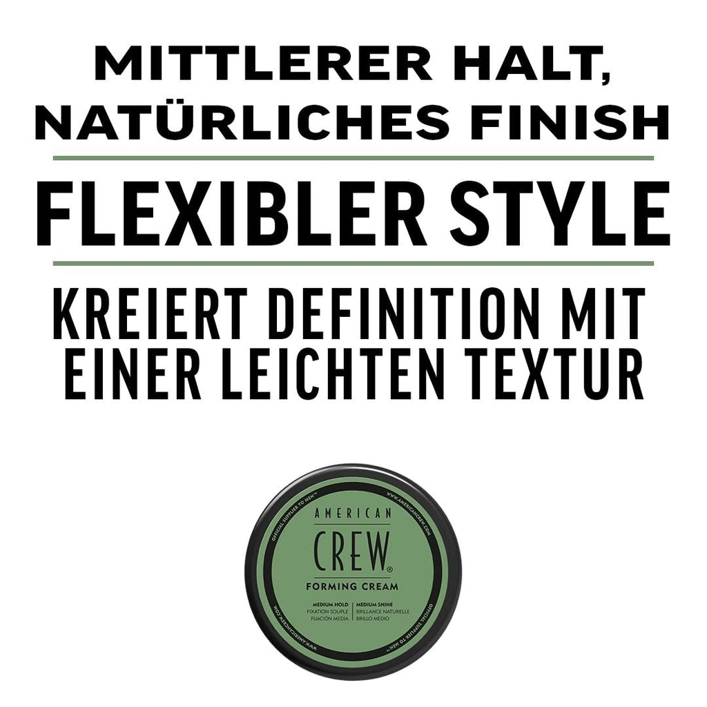 American Crew Men's Hair Forming Cream 3oz - Medium Hold & Shine, Pack of 3