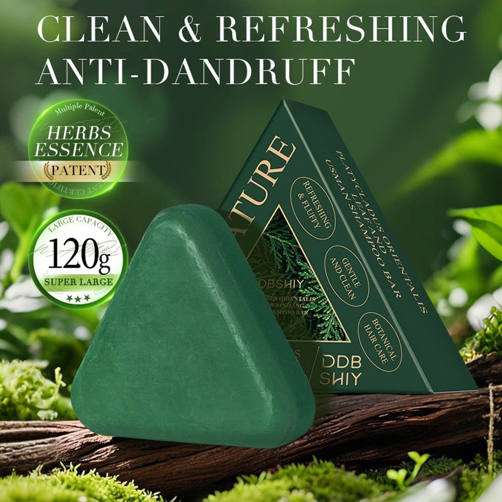 Natural Hair Growth Shampoo Bar with Usman Grass & Extracts - Thinning Hair & Oily Scalp
