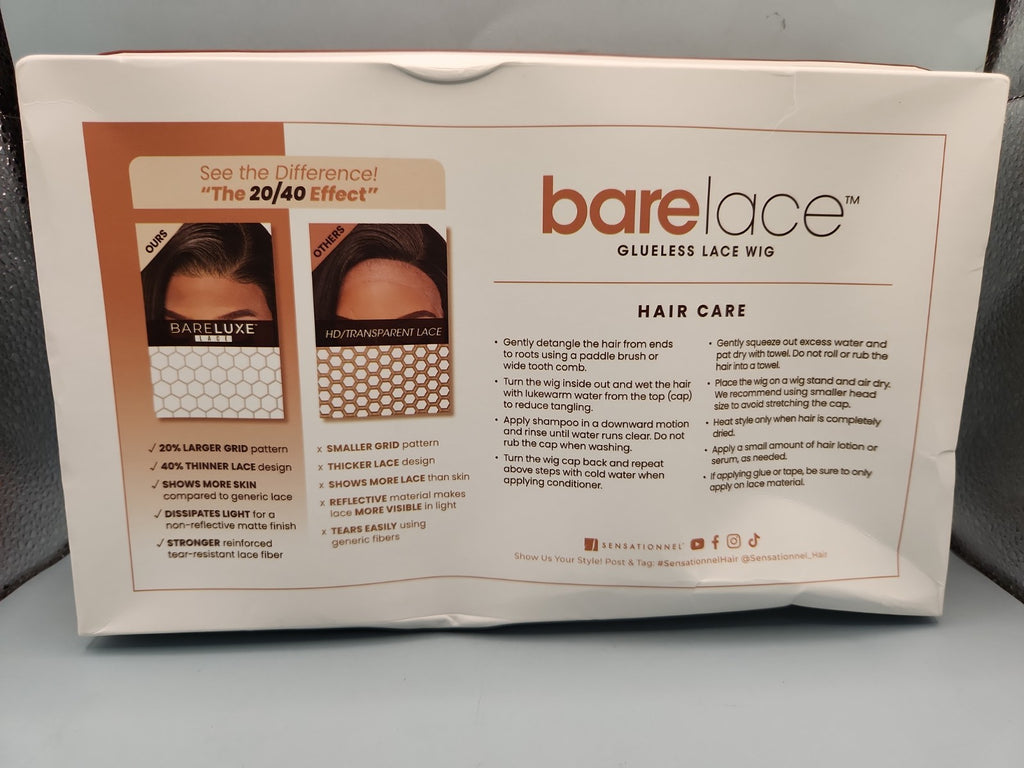 Sensational Barelace Glueless Lace Wig - Dark Brown, Natural Look, Easy Wear