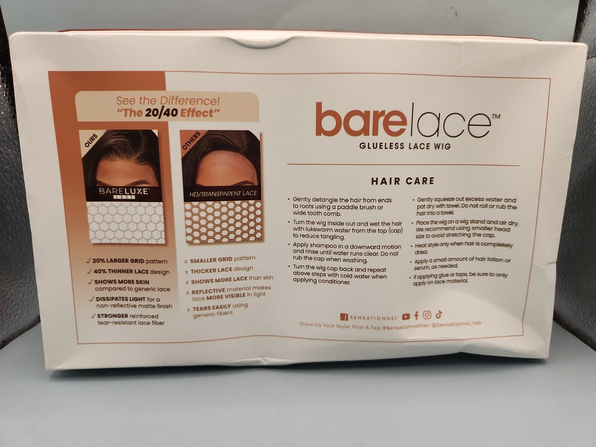 Sensational Barelace Glueless Lace Wig - Dark Brown, Natural Look, Easy Wear