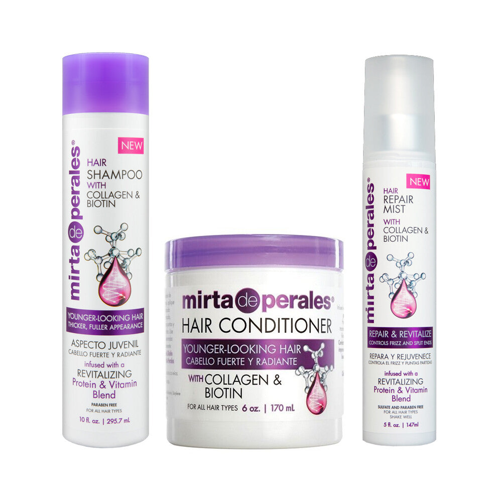Hair Loss Shampoo & Conditioner Set with Collagen and Biotin for Hair Strengthening