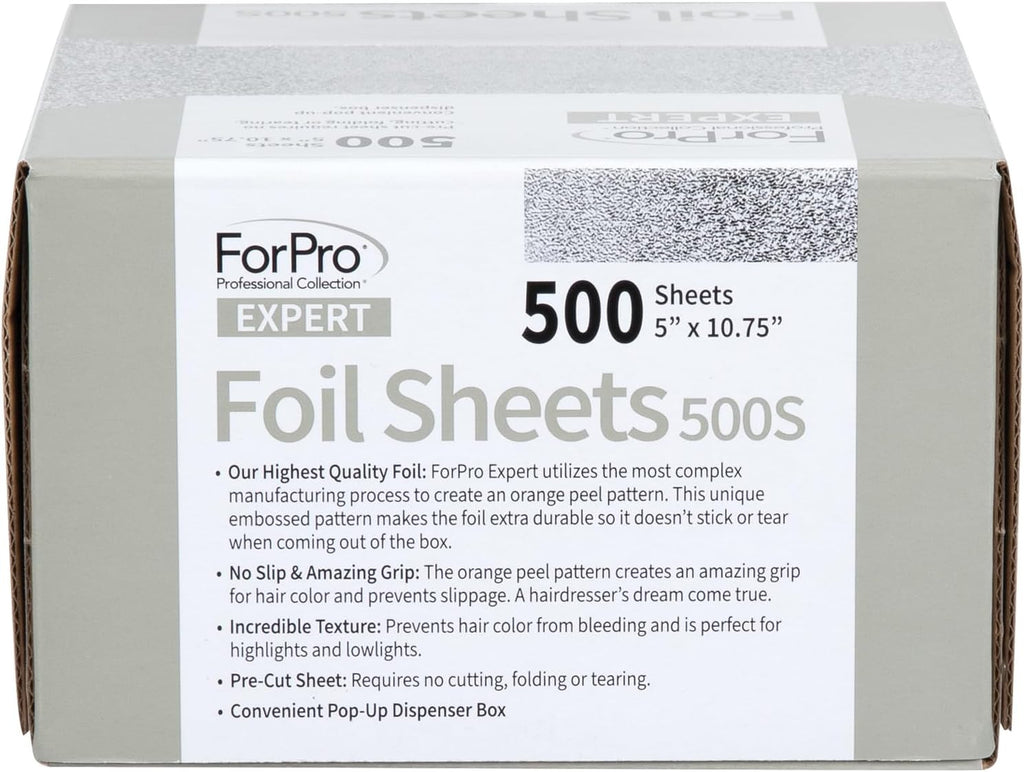 Pre-Cut Embossed Aluminum Foil Sheets for Hair Coloring & Food Use 500 Pack