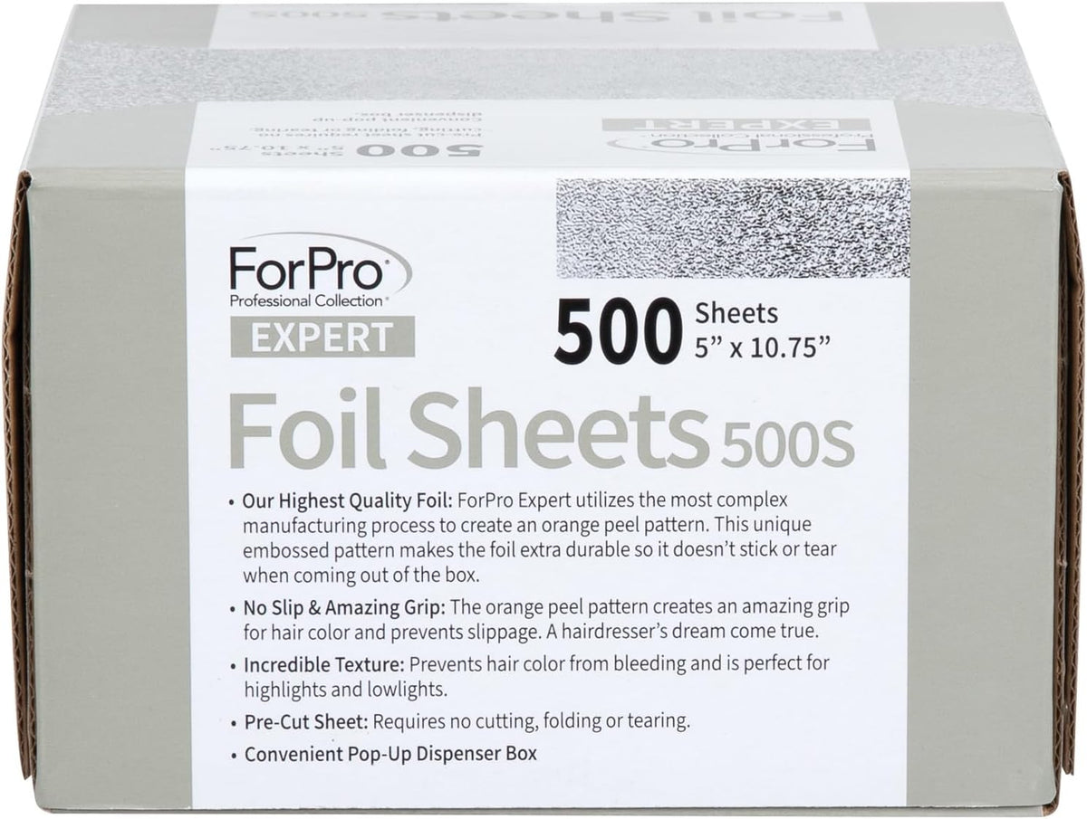 Pre-Cut Embossed Aluminum Foil Sheets for Hair Coloring & Food Use 500 Pack