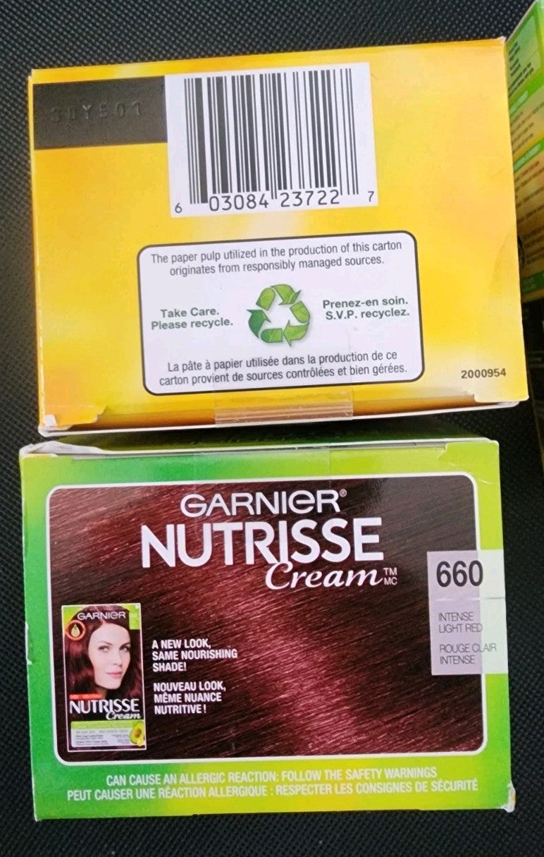 Hair Color Cream - Intense Light Red Shade, Garnier Nutrisse 660