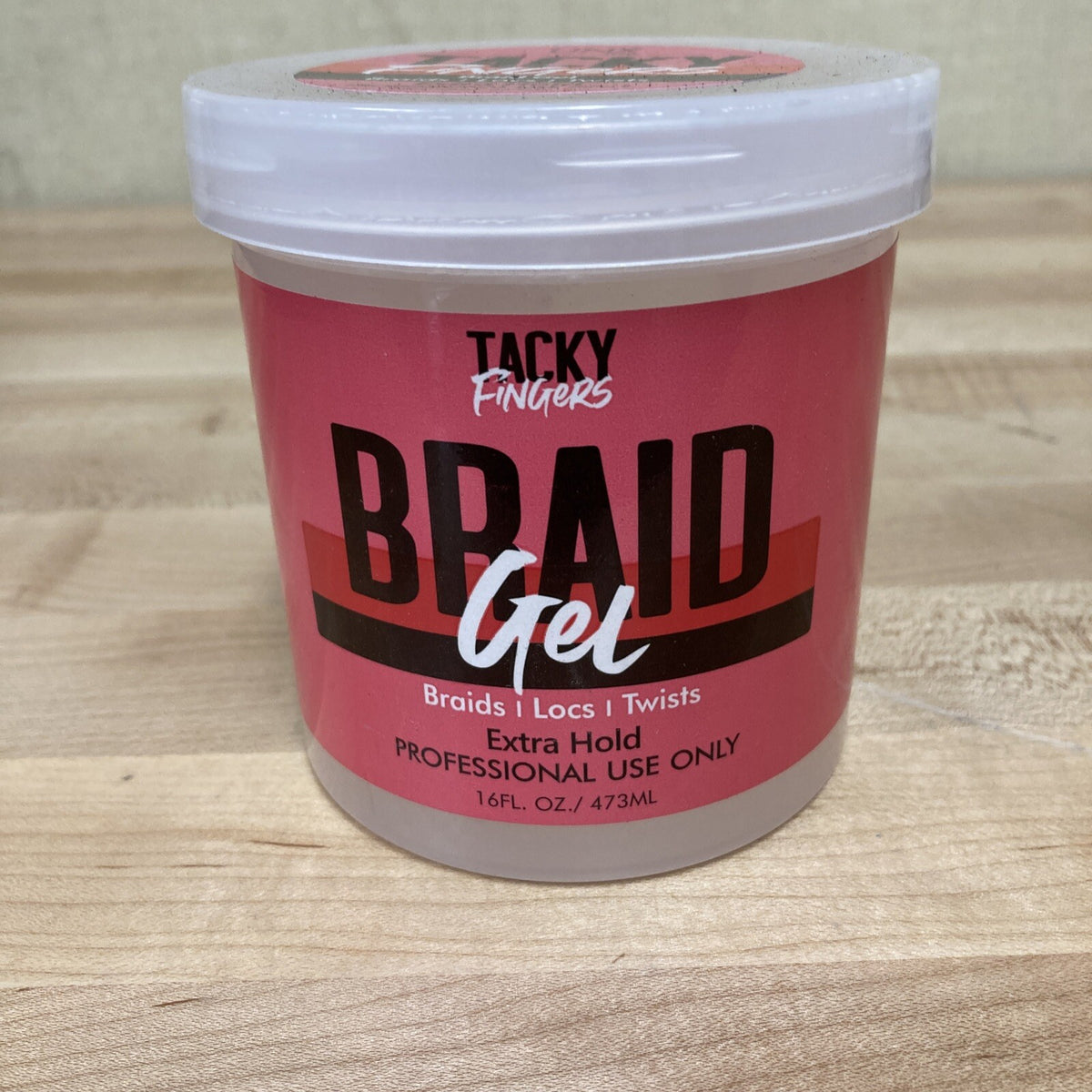 16 oz Tacky Fingers Braid Gel for Hair Styling - Strong Hold