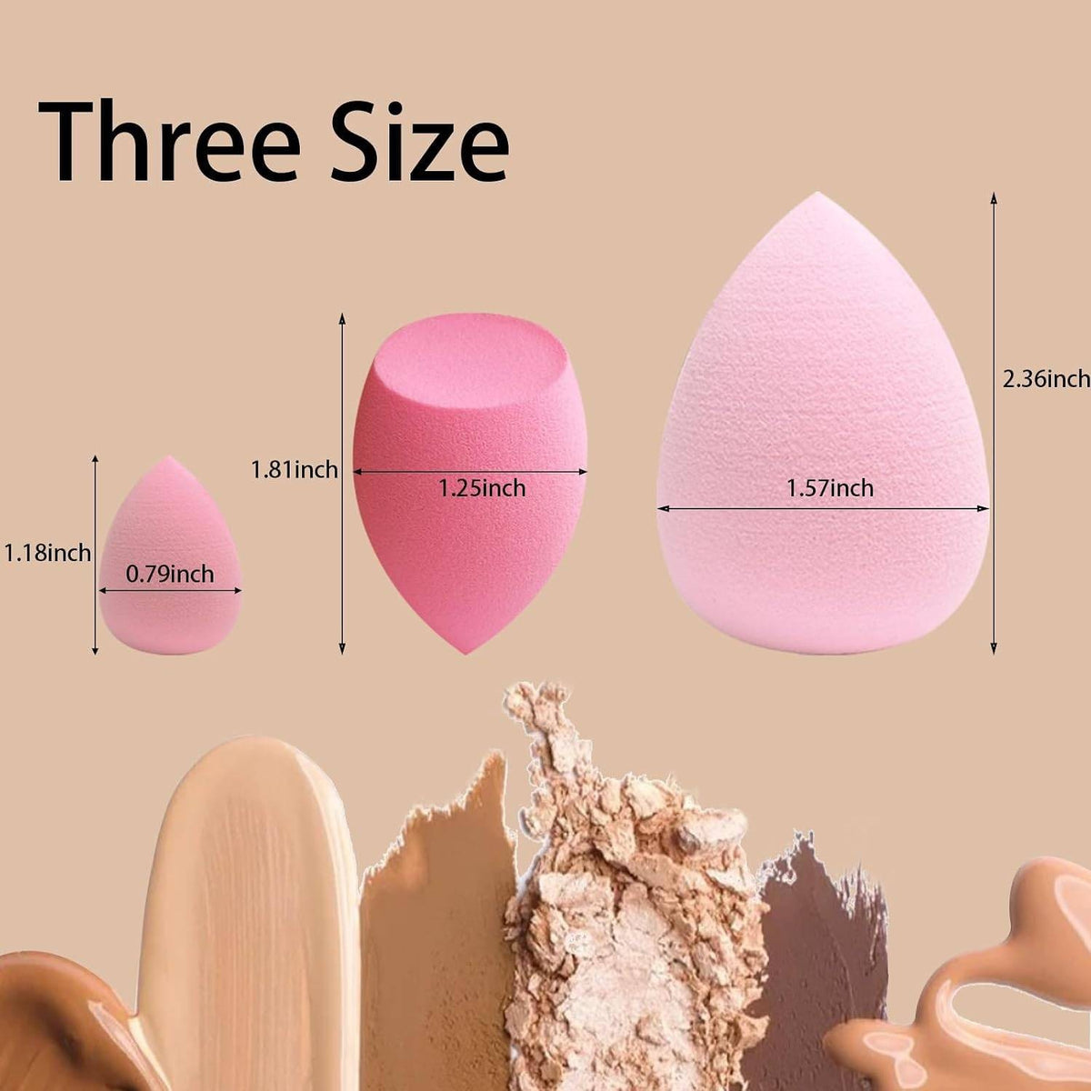 15 Pack Makeup Sponges Set for Liquid, Cream & Powder Foundation