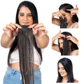 Invisible Hair Patch 12 Inch Natural Black Clip-In Extensions - Seamless Volume