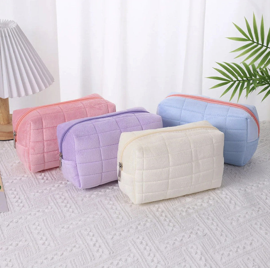 Large Capacity Pillow Shape Makeup Bag with Zipper Travel Organizer