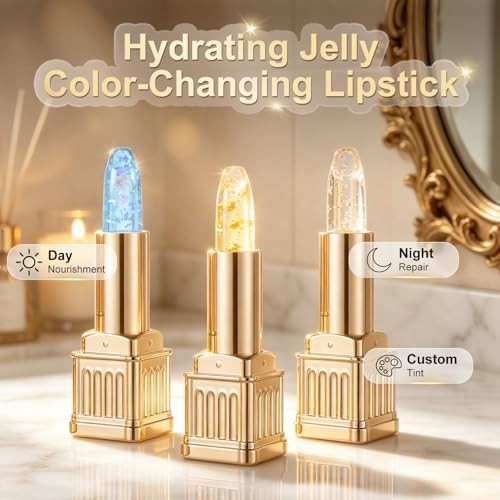 Color Changing Lipstick with pH-Activated Custom Shade - Hydrating and Long-Lasting