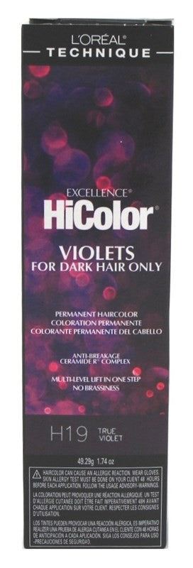 L'Oréal Excel Hicolor True Violet Hair Color Tube 1.74oz - Pack of 3