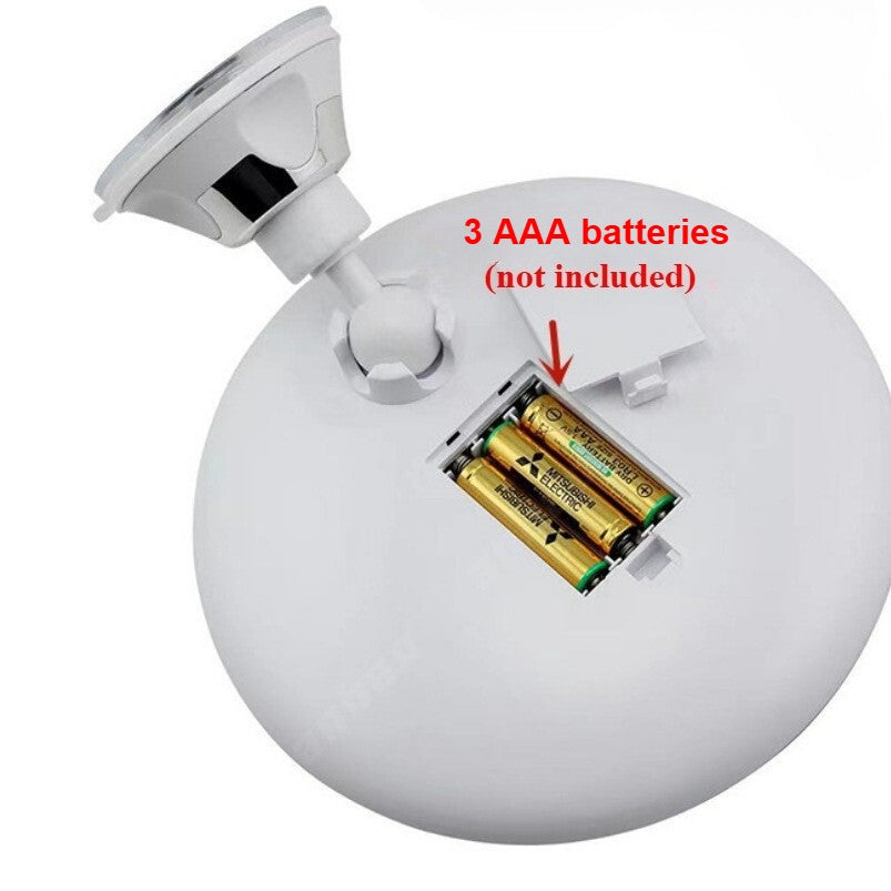 Lighted 10X Magnifying Makeup Mirror with LED Brightness & Rotatable Suction Base