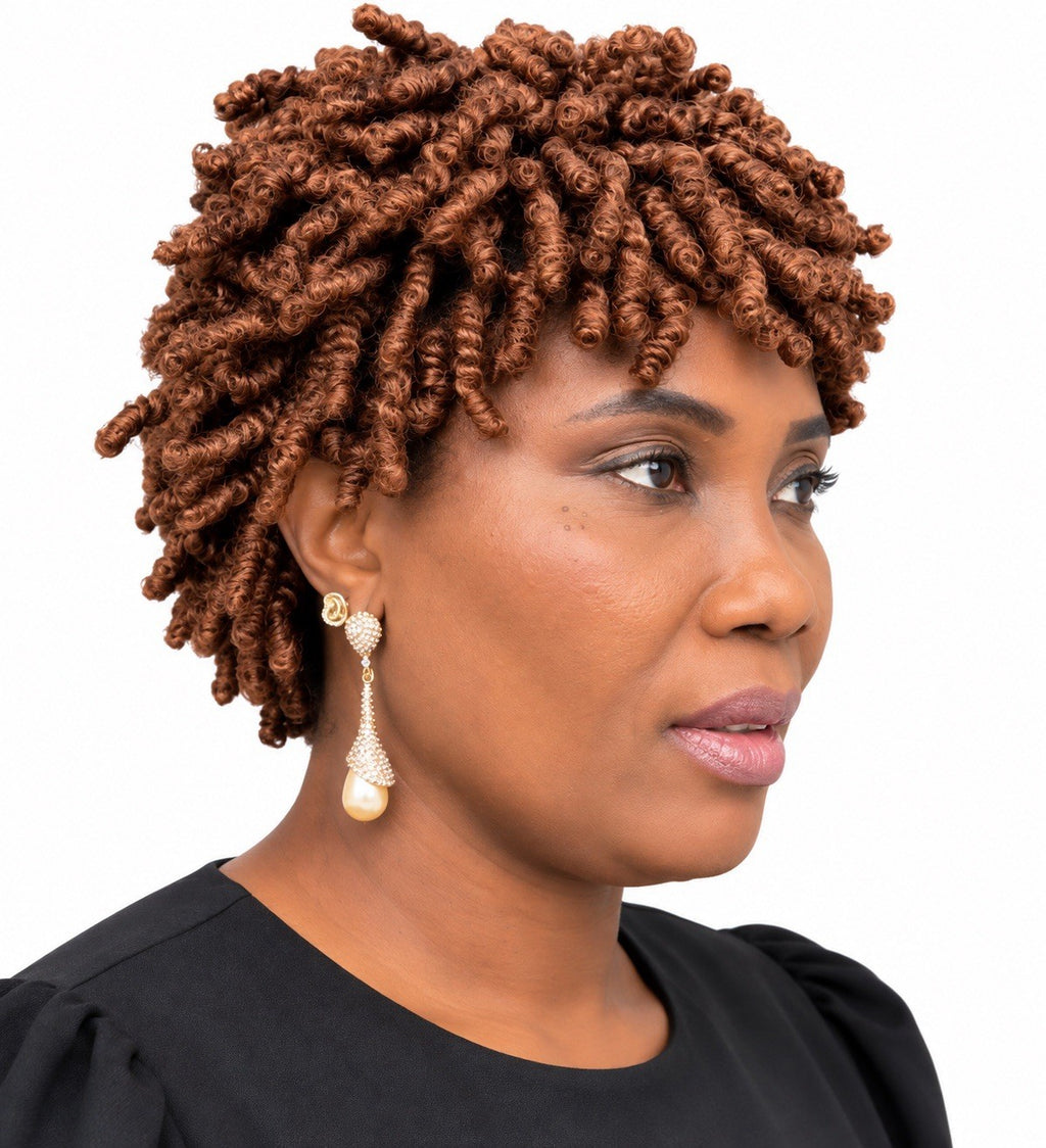 Short Spring Twist Braided Wig for Black Women - Natural Look, Protective Style