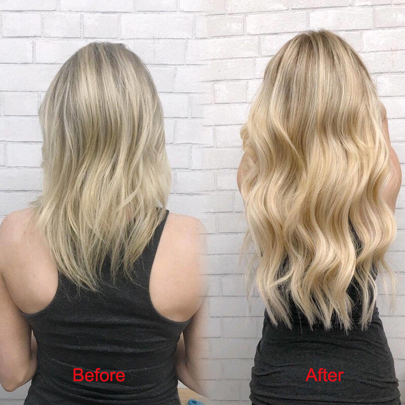 Real Human Hair Clip-In Extensions 8-24 Inch Body Wave Thick Full Head