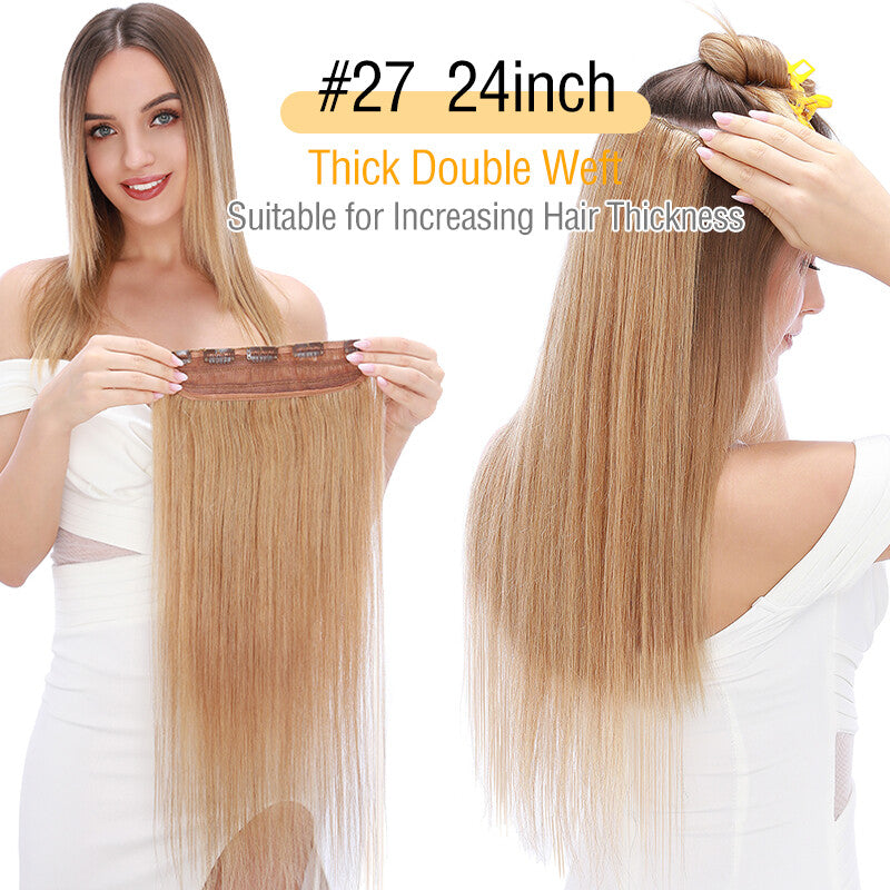 Clip-In Hair Extensions - Remy Human Hair Full Head Balayage Set