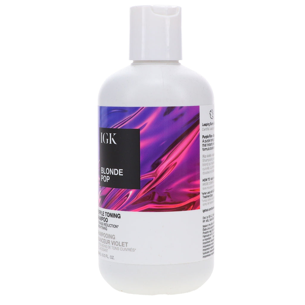 Purple Toning Shampoo for Blonde Hair - 8 oz Salon-Quality Brightening