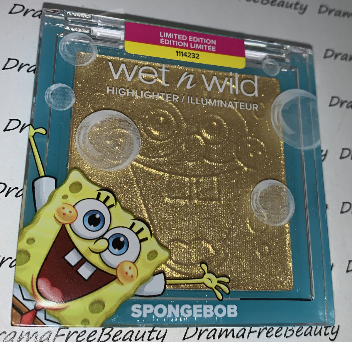 Wet n Wild Limited Edition SpongeBob SquarePants Gold Shimmer Highlighter BN