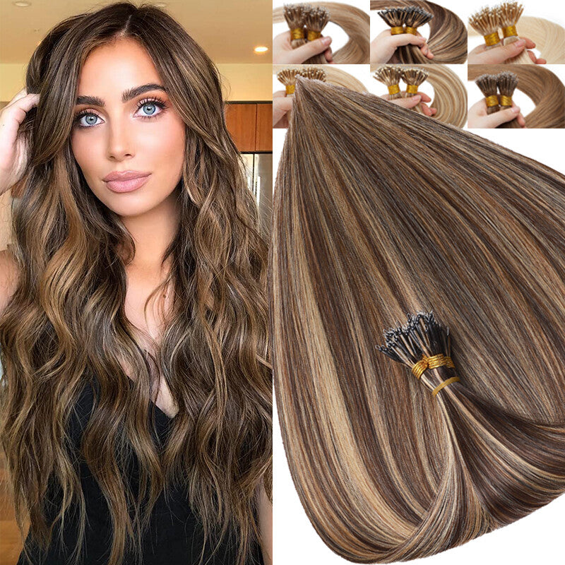 Nano Ring Hair Extensions Human Hair Micro Loop Beads 100% Remy Hair