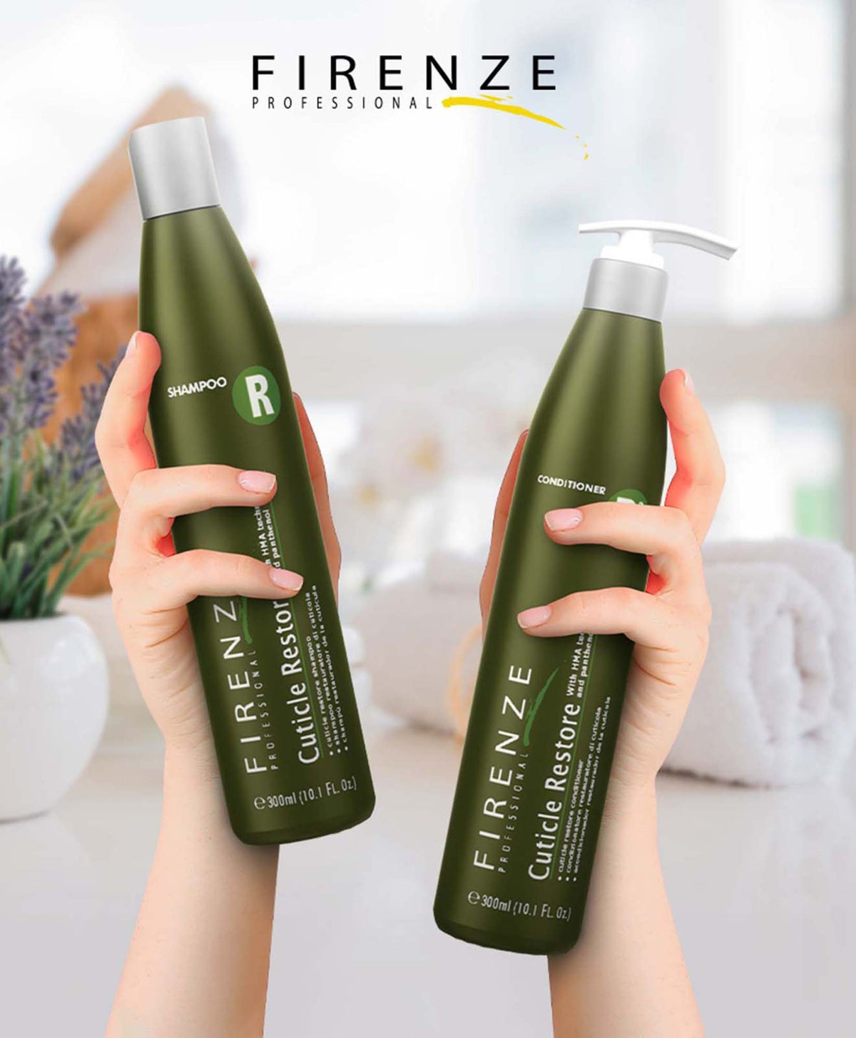 Firenze Professional Hair Care Set - Shampoo, Conditioner & Mask for Damaged Hair