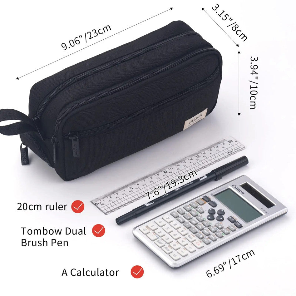 Large Capacity 3 Layer Pencil Case Multi-Compartment Stationery Organizer