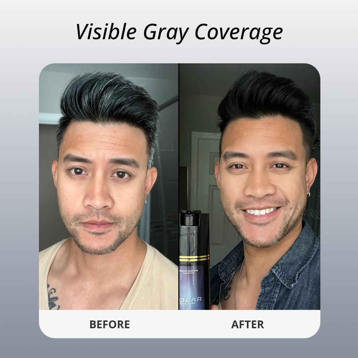 Black Hair Dye Shampoo for Gray Hair – Quick Color-Enhancing Hair Care Solution