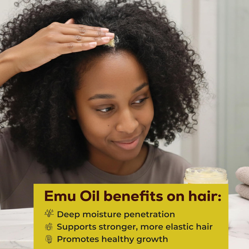 Emu Oil Hair Moisturizer for Curly Coils & Kinks - 8 Oz